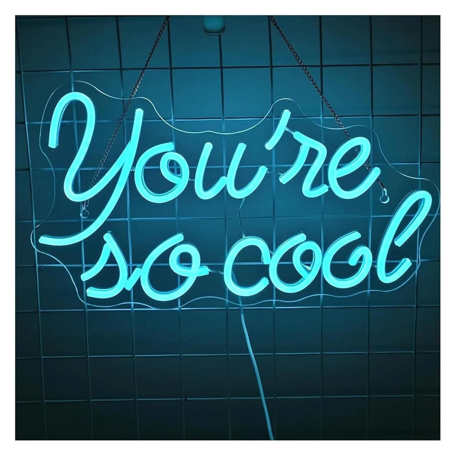 Genérico luz decorativa Letrero de neón con la frase You are So Cool Eres tan genial letra LED decorativa para habitación 42 cm × 24 cm