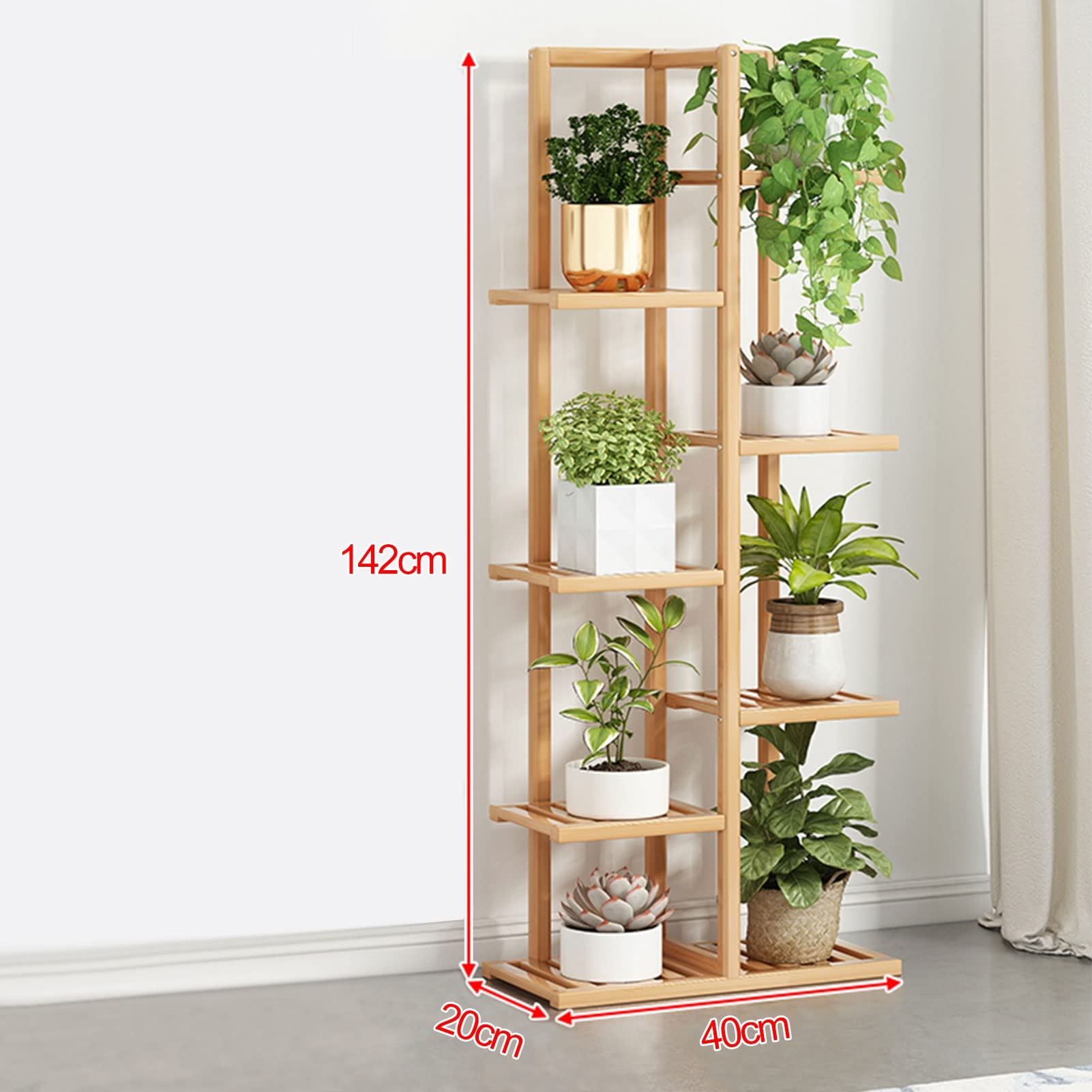 7 Tiered Plant Stand, Plant Pot Holder Tall Plant Display Shelf