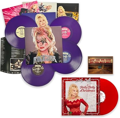Dolly Parton Deluxe Christmas Vinyl Collection: Rockstar Special Edition (Purple Vinyl)+ Holly Dolly Christmas (Red Vinyl) + Including Bonus Art Card por Dolly Parton, capa do álbum