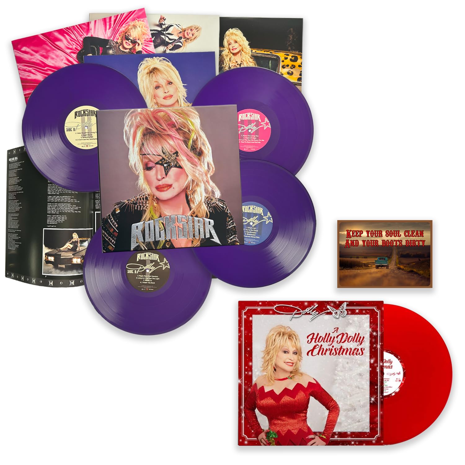 Dolly Parton Deluxe Collection: Rockstar Holly Dolly Christmas Including Art Card