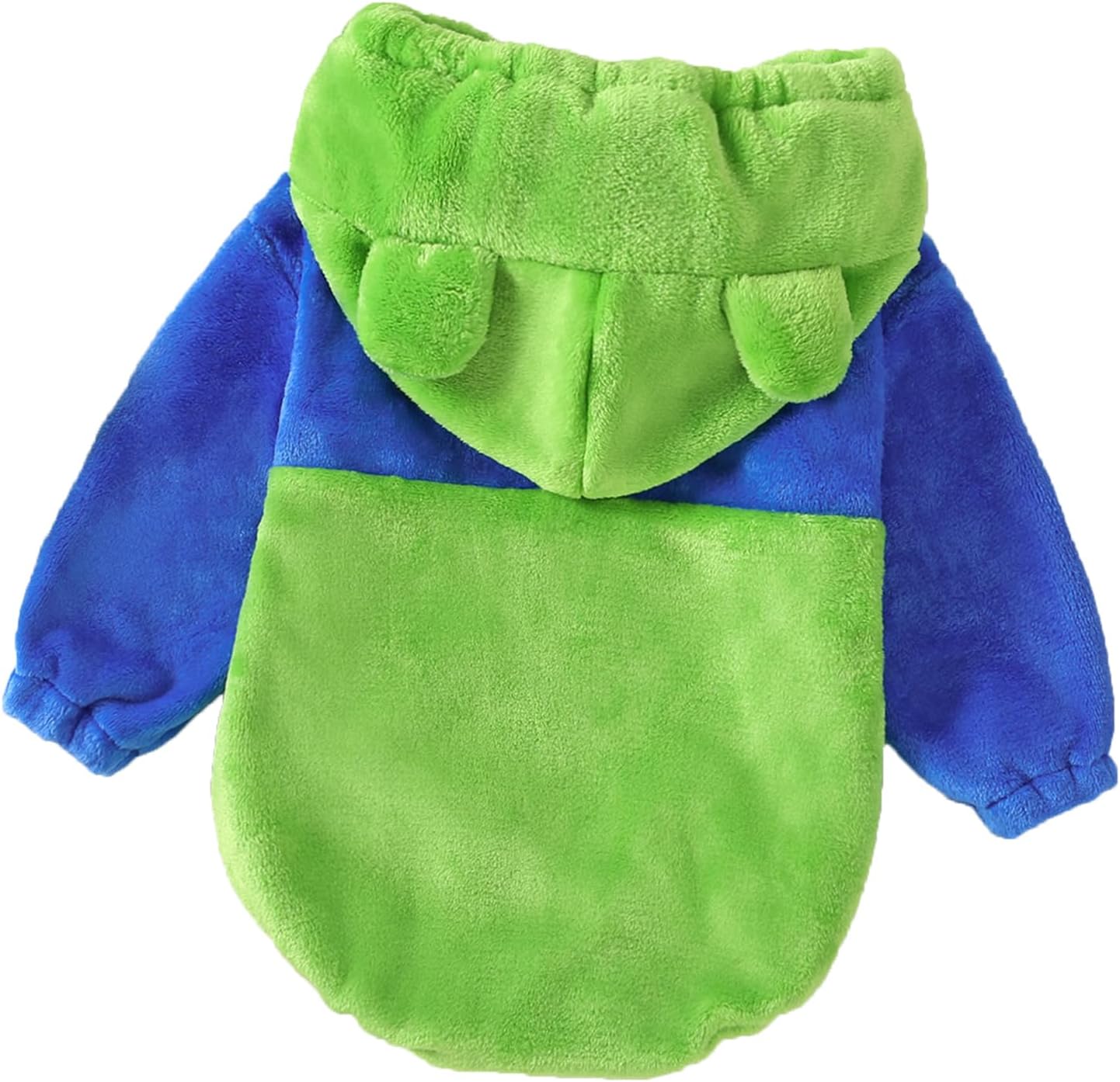 Infant Boy Girl Halloween Animal Costume Newborn Baby Flannel Hooded Rompers Fall Winter Long Sleeve Fleece Bodysuit - Image 2