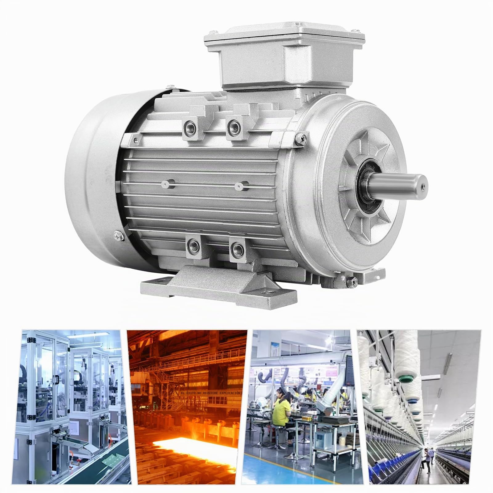 Motor eléctrico 1.1kW 380V Motor trifásico con bobina de cobre puro Motor trifásico 1405U/min Diámetro del eje 19mm para ventiladores, bombas, máquinas herramienta, compresores