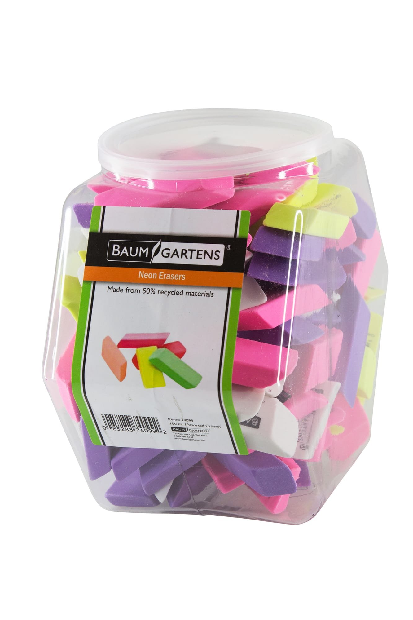 Gumki neonowe, 100 sztuk
