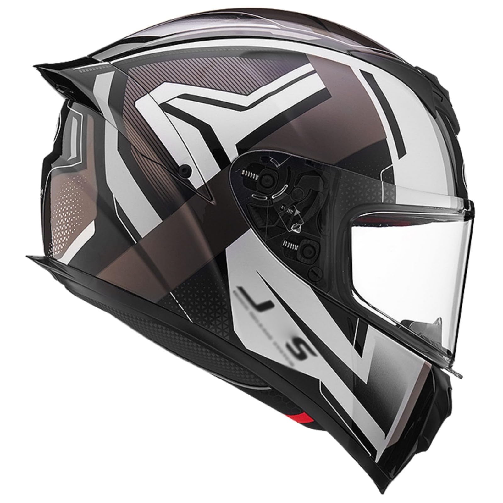 Kaski motocyklowe, Kask motocyklowy integralny ECE 22.06 Zatwierdzony dla mężczyzn i kobiet do jazdy na rowerze szosowym, skuterze, motorowerze(K,L/(56~57cm))