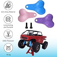 Vista 7 de Bolas colgantes para camión, tuercas, bolas de parachoques, tuercas de toro, contrapeso de bola de cola para TRX4M SCX24 FX24 coches RC 1/18 (Azul)