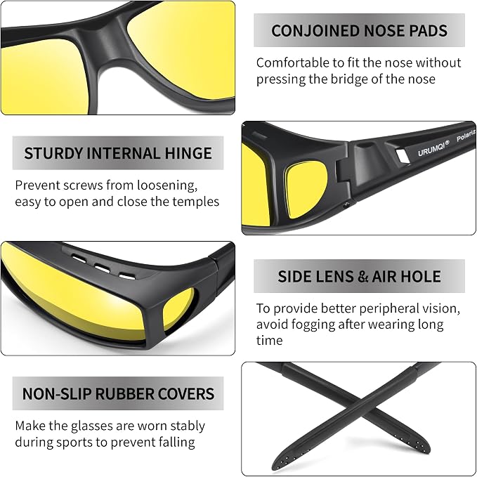 Gafas de noche con visión anti reflejo unisex miniatura 4