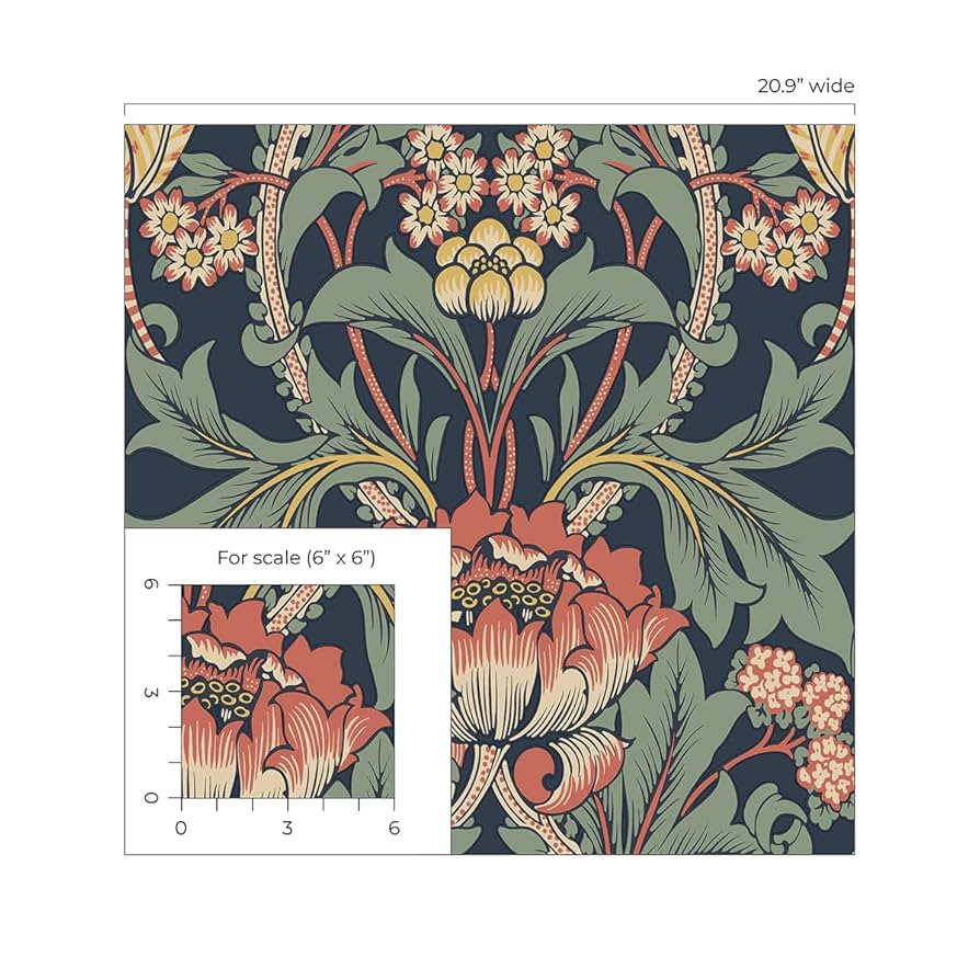 NextWall Primrose Floral Vintage Peel and Stick Wallpaper