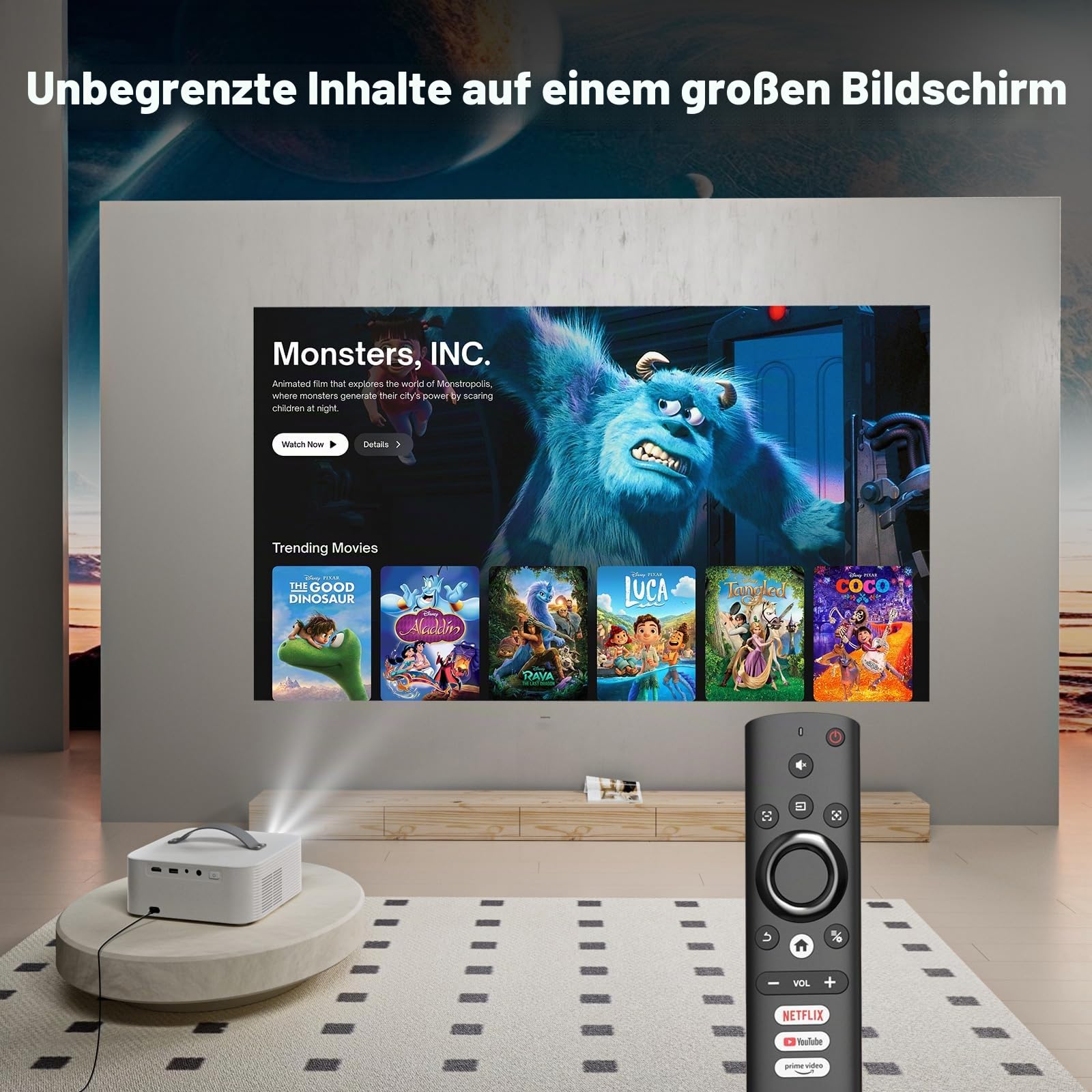 Lisowod Videoprojektor 4 K 【Integrierte App/Dolby Audio】 1080P Nativer Videoprojektor – Bild 2
