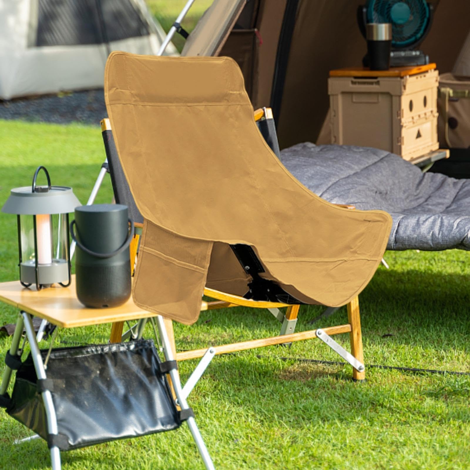 CALANDIS™ Folding Chair Cover Portable Replacement for Backyard Picnic Fishing High Back Khaki | Furniture | & Hiking | Outdoor Sports-image-21