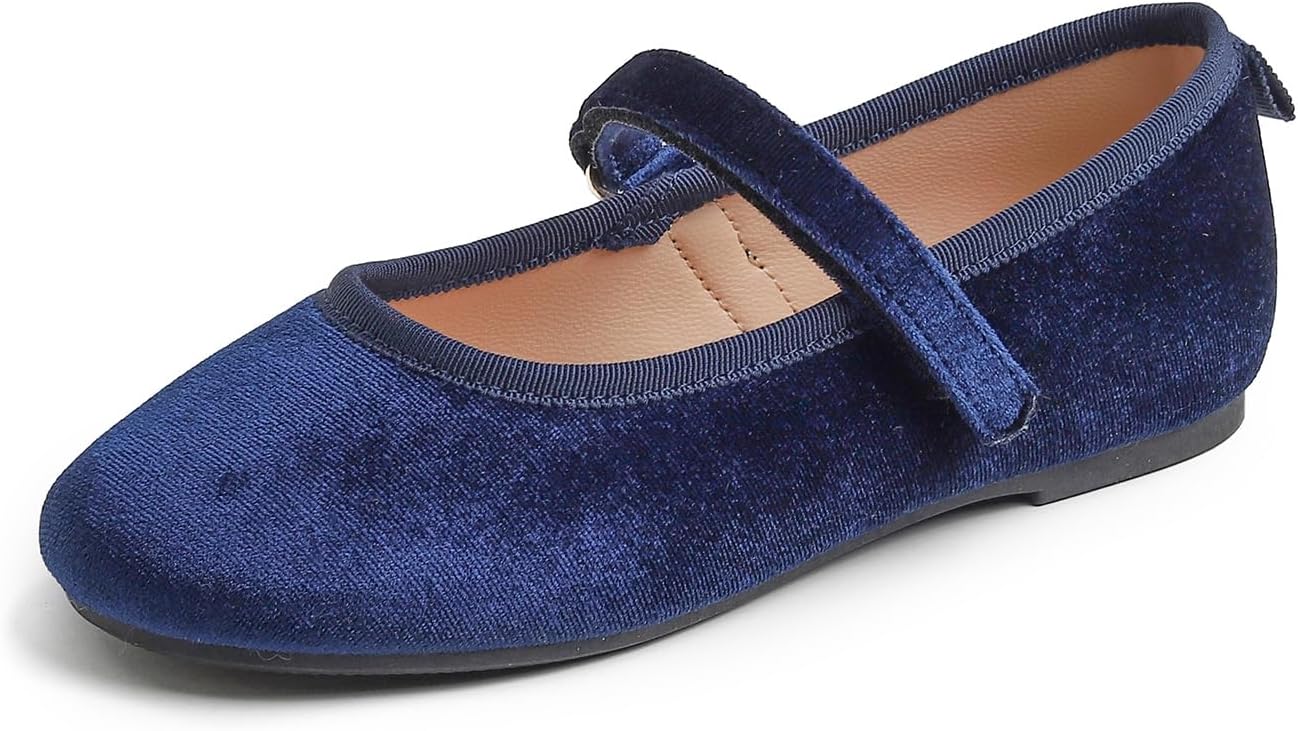 Navy Velvet Loop Maryjane