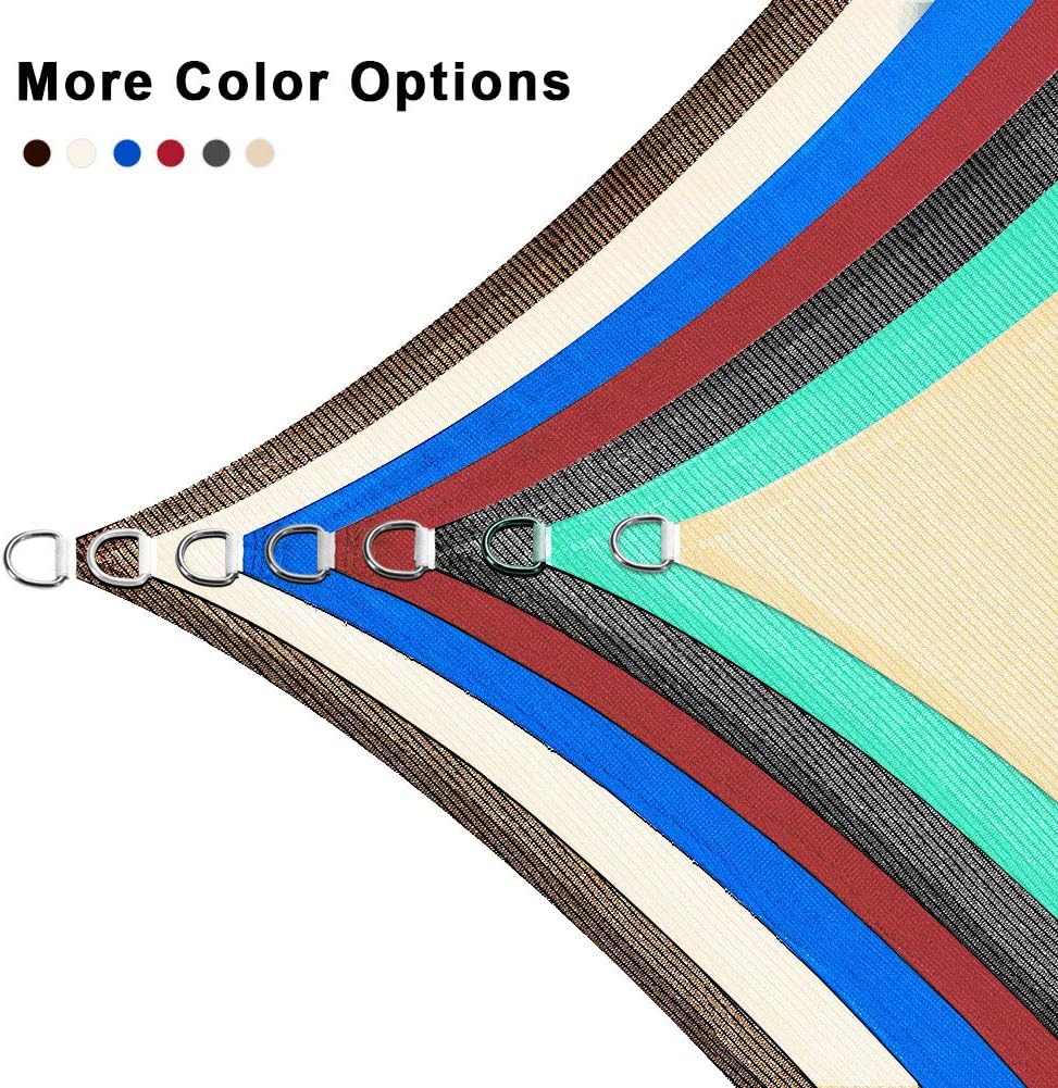 iCOVER Sun Shade Sail Canopy 16'x16'x22', 185GSM Fabric Permeable Pergolas Top Cover, for Outdoor Patio Lawn Garden Backyard Awning, Grey : Patio, Lawn & Garden