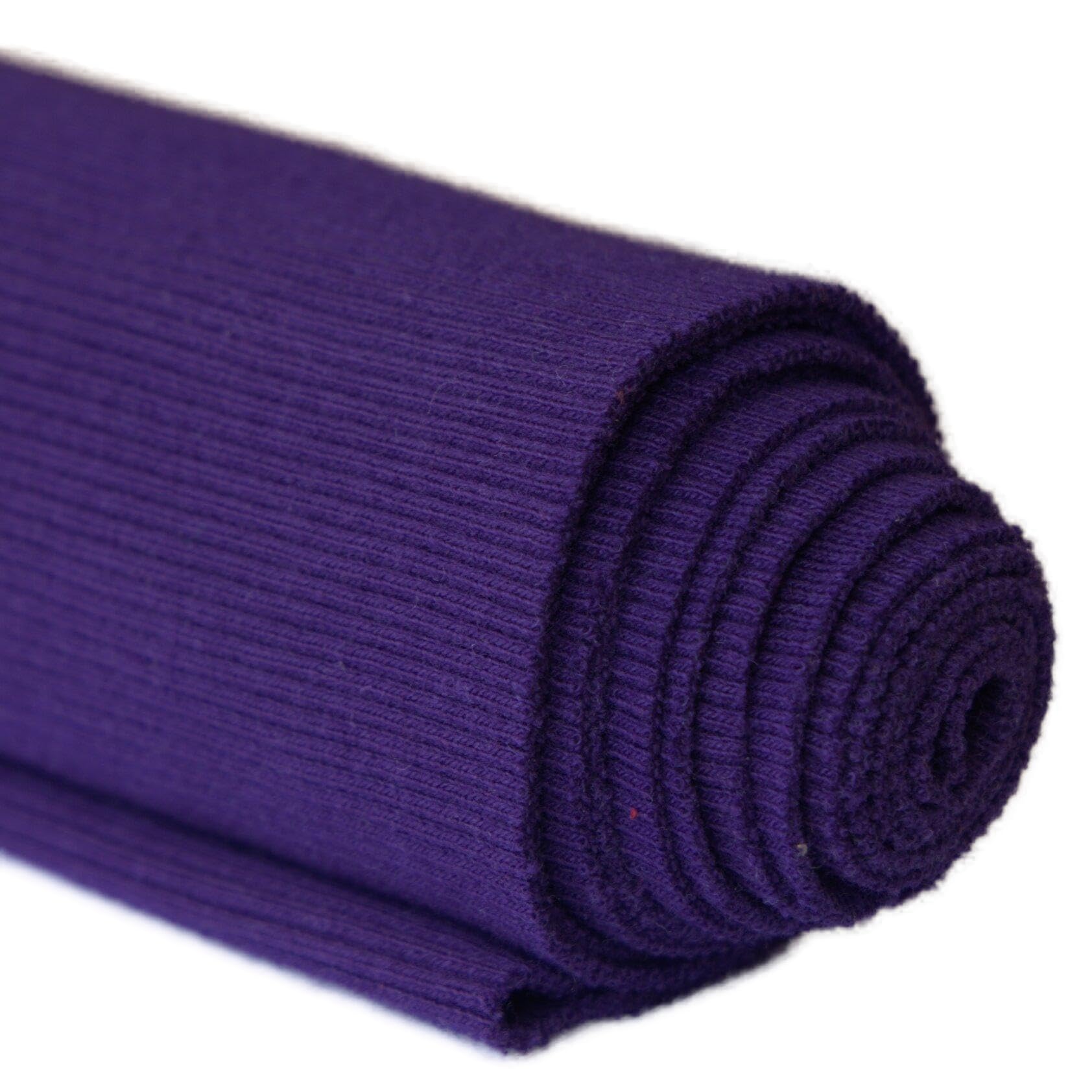 TinaKim Ribbed Fabric, for Waistbands Neckline Cuffs Jacket Hoodies Sewing Material (43x8in, 22 Purple)