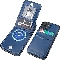 Vista 21 de KIHUWEY Compatible con iPhone 14 Funda Cartera con Soporte para Tarjeta de Crédito, Tapa de Cuero Premium con Cierre Magnético Atril Funda