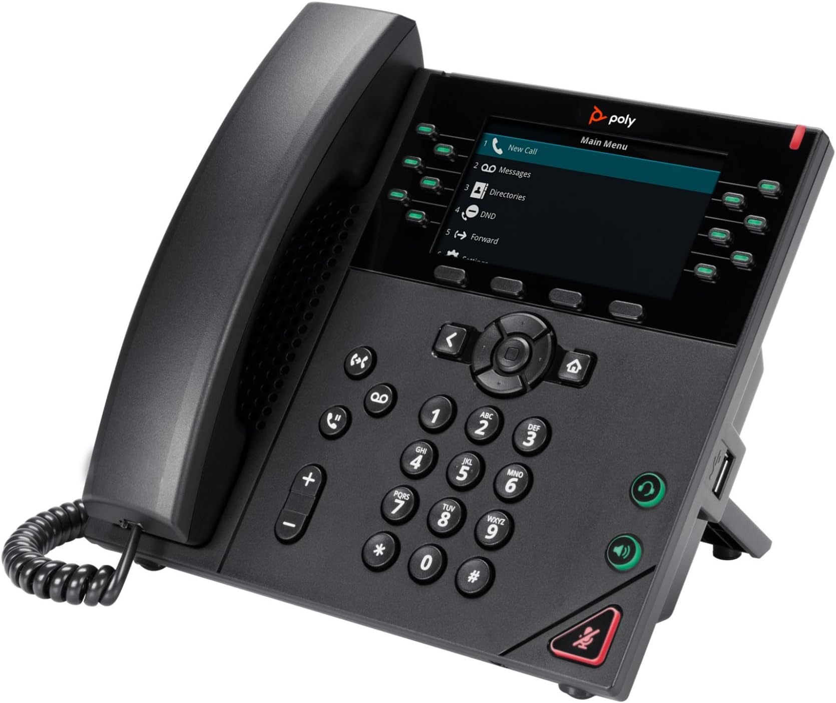 (Plantronics + Polycom) Poly - VVX 450 Business IP Phone (Polycom) - 12-Line, Color IP Desk Phone with Handset - POE - 4.3' Color LCD Display