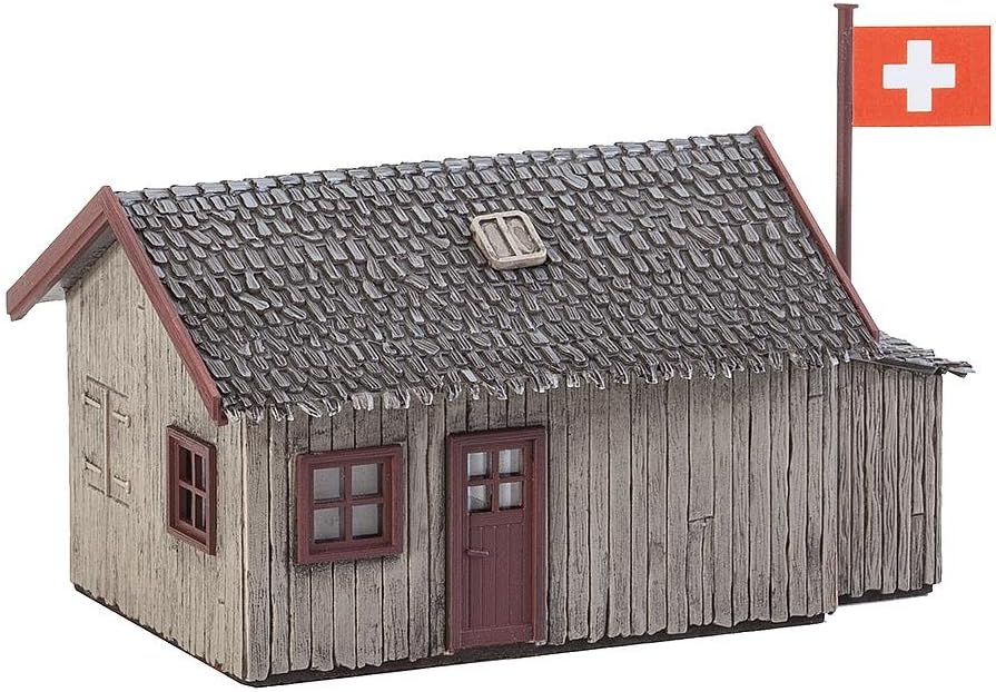 Model Railway Accessory - Mountainous Outdoors Shelter Kit - Patinated Model - 87 x 60 x 66 mm - Adult, Teen - Includes Instructions