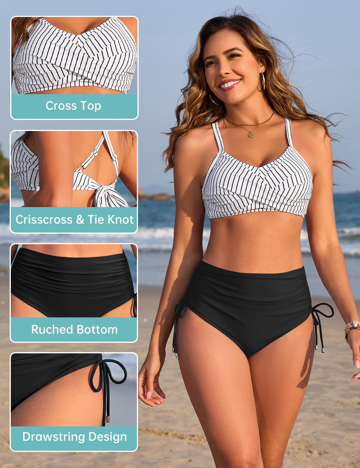 Bikini Mujer Conjuntos Push Up Traje de baño Sexy 2 Piezas Bikini Top Bottom Bañadores Reductores
