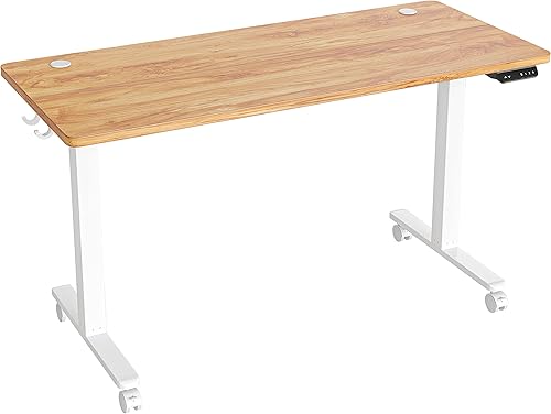 Miniatura 17 de Escritorio de pie eléctrico de 40 x 24 pulgadas, mesa de oficina en casa ajustable en altura ajustable, escritorio de pie con tablero de empalme