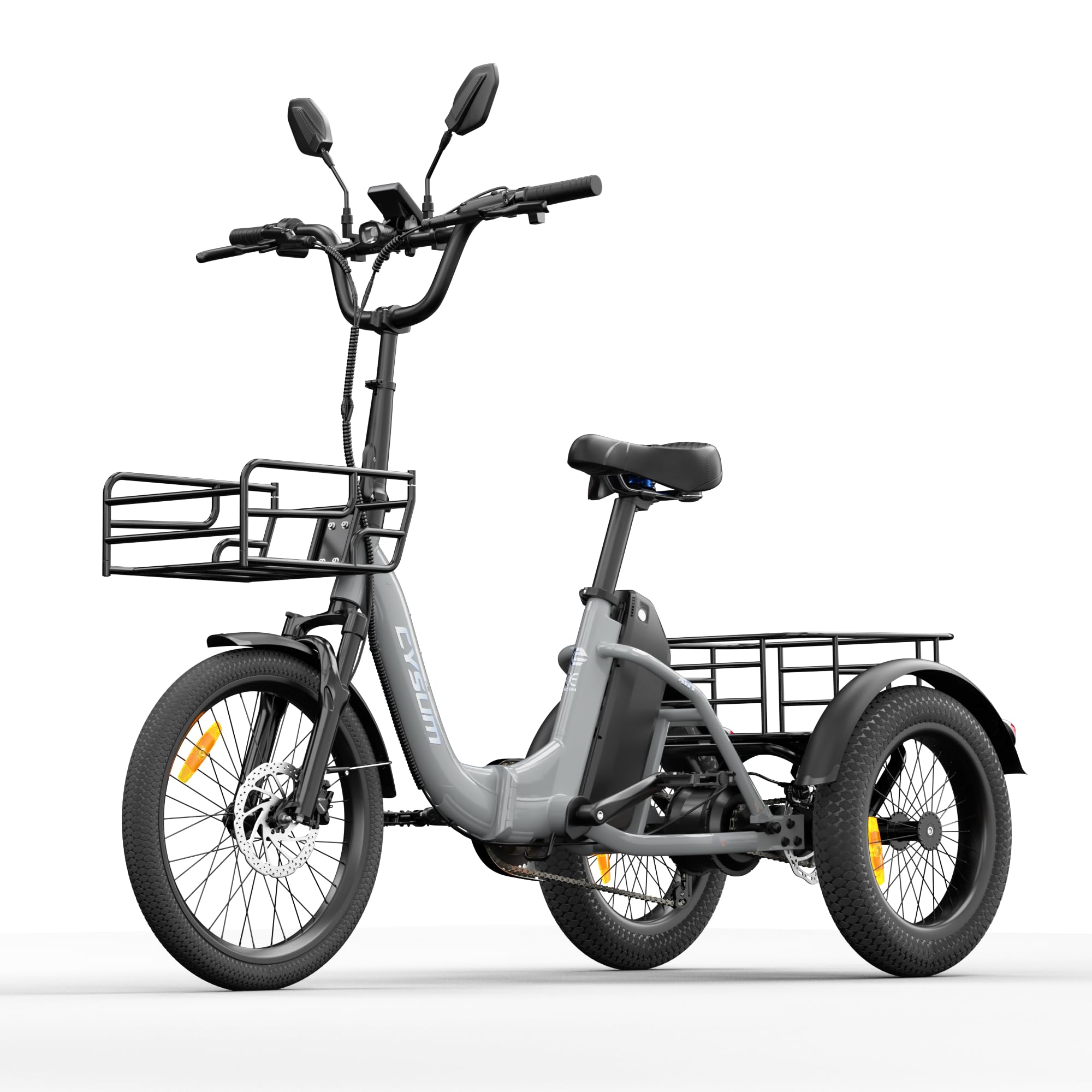 Cysum AG1 Pro Tricycle Électrique pour Adultes, Vélo Électrique Pliable 16'', Batterie 48V 20Ah, 25 km/h, 80 km Autonomie