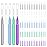 EasyHonor Braces Brush for Cleaner Interdental Brush Toothpick Dental Tooth Flossing Head Oral Dental Hygiene Flosser Toothpick Cleaners Tooth Cleaning Tool (5 Cool Colors,75pcs)