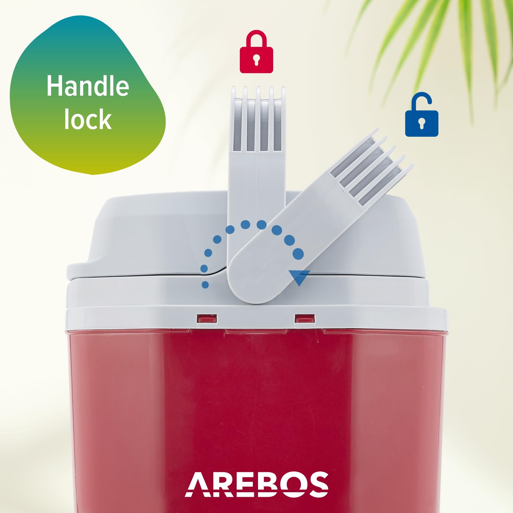 Arebos Lodówka 20 l, do chłodzenia i utrzymywania ciepła, mini lodówka, termoelektryczna lodówka | z trybem ECO | 12/230 V do samochodu i gniazdka elektrycznego | elektryczna lodówka podróżna