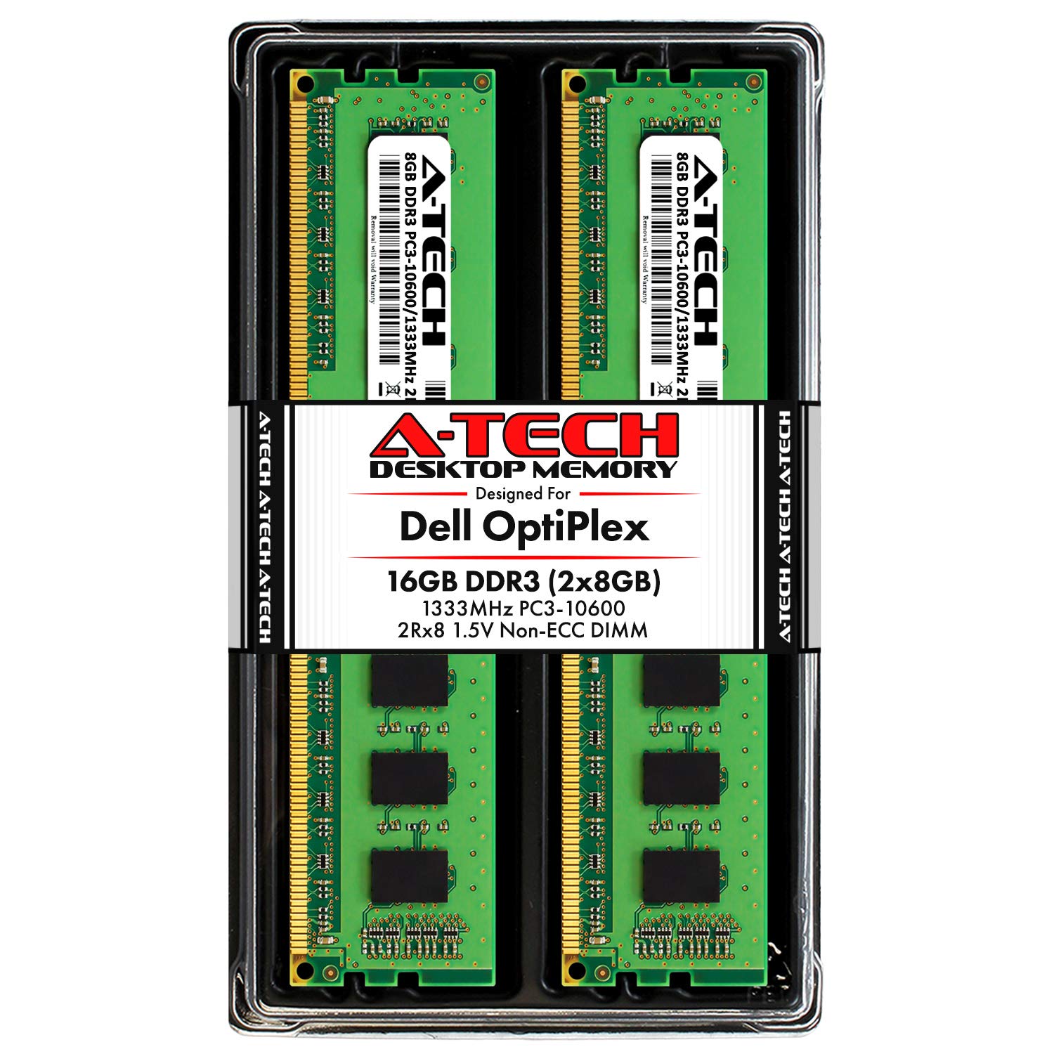 A-TechComponents 16GB KIT 2x 8GB For Dell Optiplex 790 790 MT/DT/SFF 790 USFF 9010 (Desktop) 9010 (Mini Tower) 9010 (Small Form Factor) 9010 (Ultra Small Form Factor) DIMM DDR3 NON-ECC PC3-10600 1333