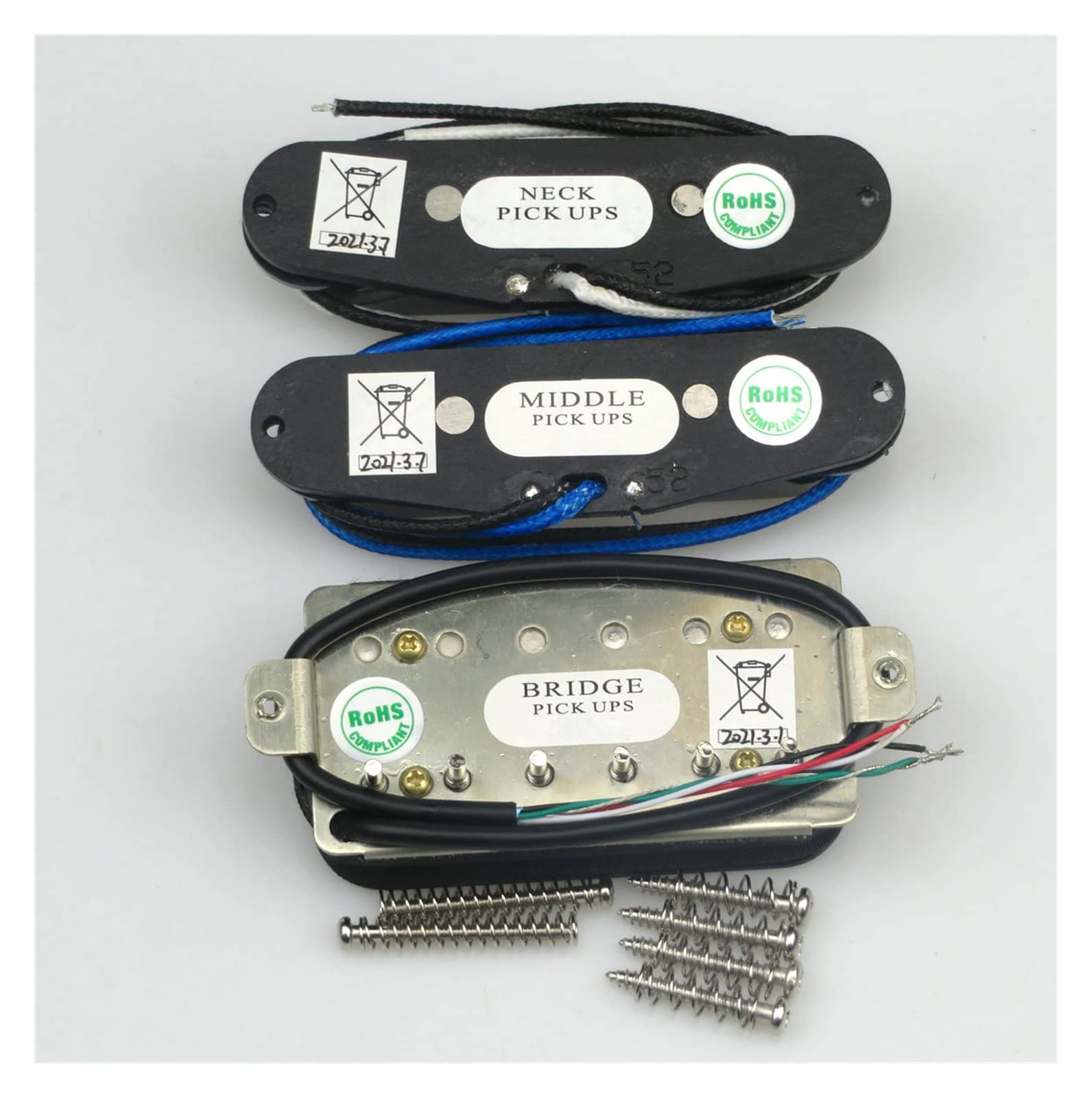 Pastilla de guitarra eléctrica Pickups De Guitarra Eléctrica 5 Pastillas De Guitarra Humbucker Para Recogidas 1 Set Para Piezas De Guitarra Pastilla guitarra eléctrica (Color : SSH)