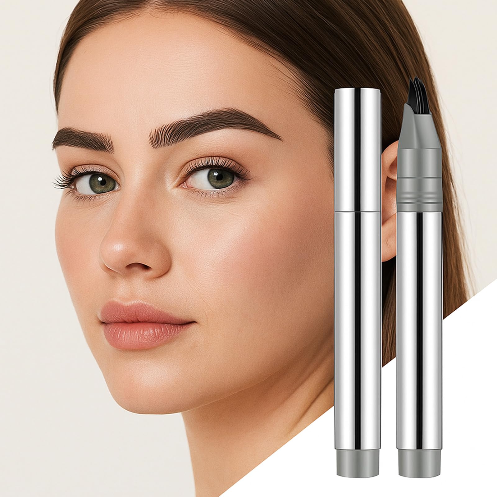 Waterproof Liquid Eyebrow Pen, Multi-Fork Brush for Natural Strokes Long-Lasting & Quick-Drying, Smudge-Free, Sweat-Proof - Image 2