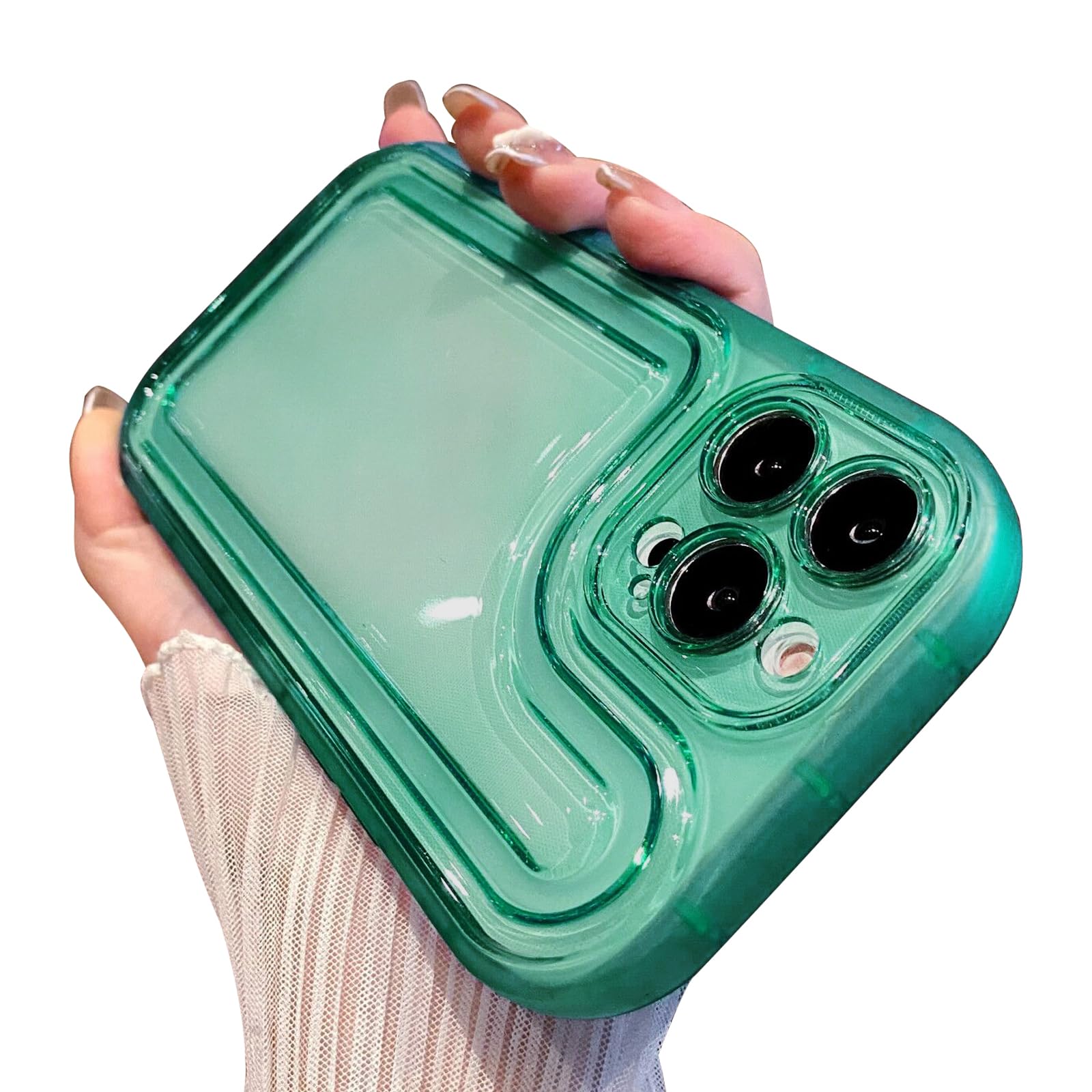 Cutecasee Compatible with iPhone Case for Women Girls, Cute Luxury Transparently Candy Color Bumper Clear Anti-Scratch Shockproof Soft Phone Case for