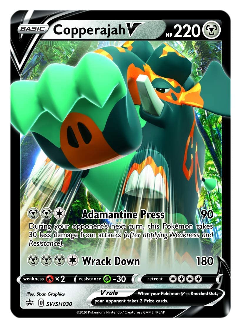 Pokemon TCG: Copperajah V Box | 1 Foil Cards | 4 Booster Packs | Genuine Cards