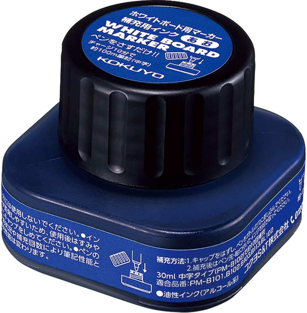 Kokuyo ink blue PMR-B10B refill marker for white board