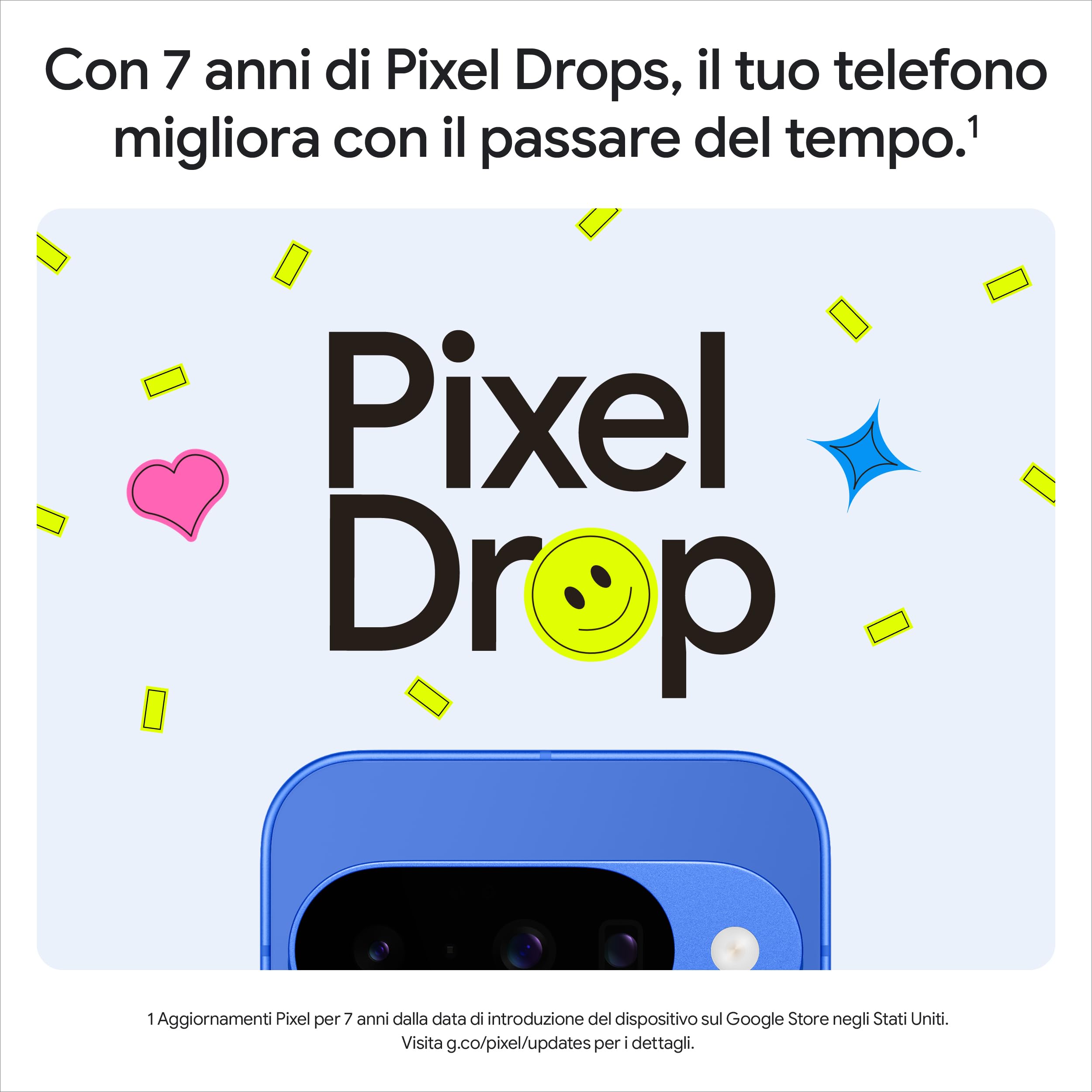 Google Pixel 10 - Smartphone Android sbloccato con Gemini, tripla fotocamera posteriore avanzata, autonomia di 24 ore e display Actua 6,3" - blu indaco, 128GB
