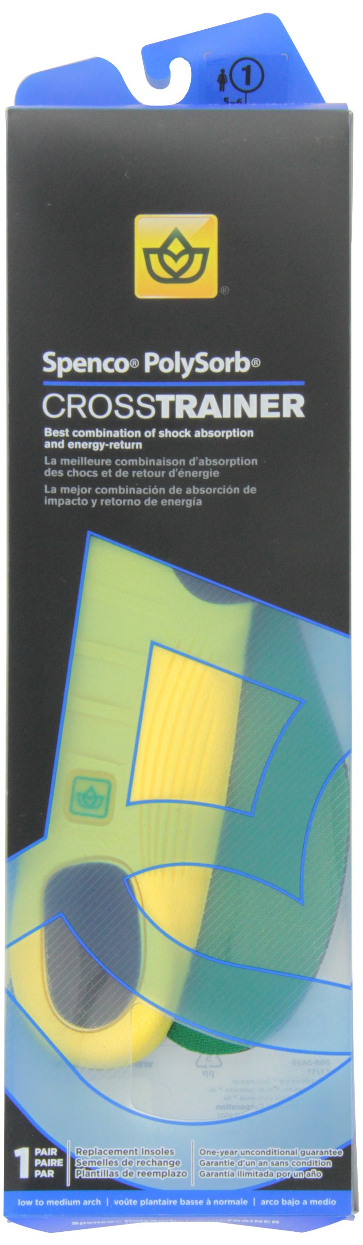 Spenco Polysorb Cross Trainer Max, Women's: 7-8, Men's: 6-7