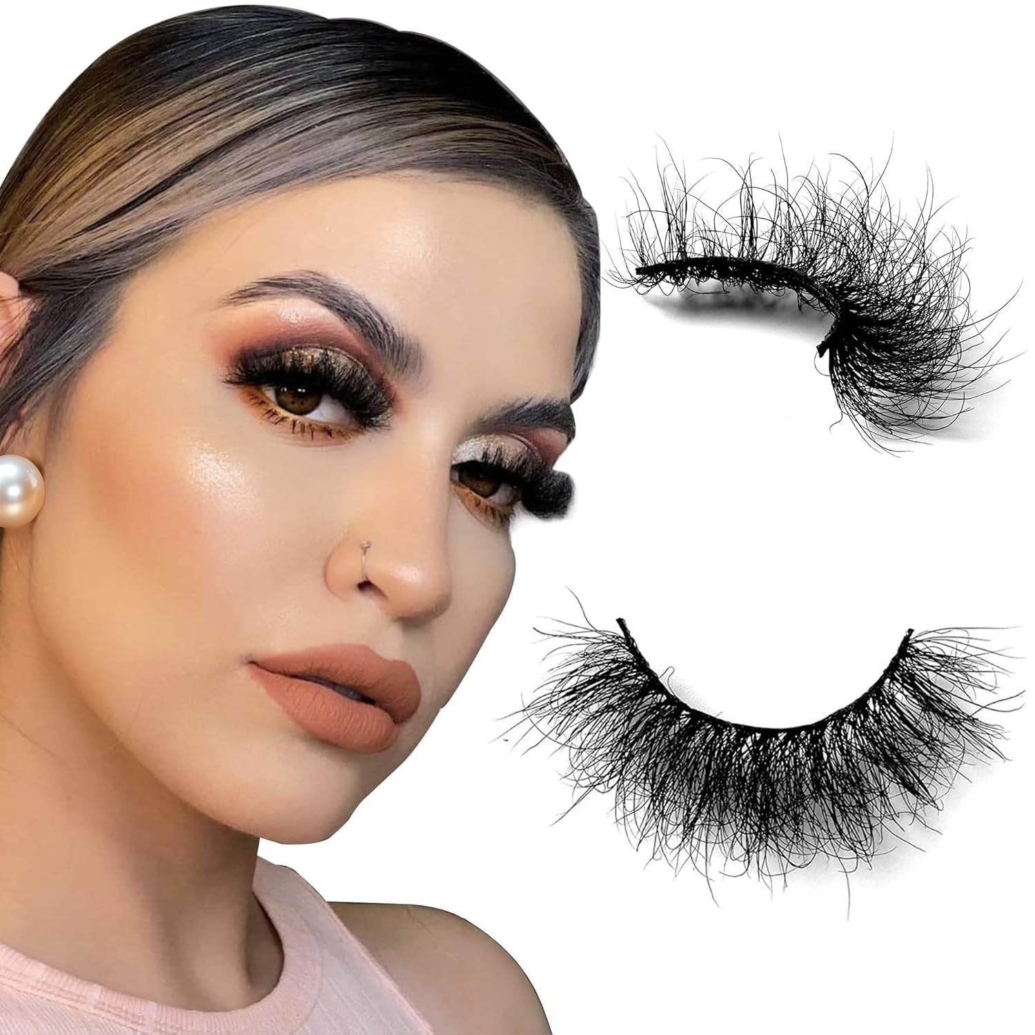 Miuhair Beauty Full Dramatic 25mm Mink False Eyelashes - 1 Pair, Siberian, High Volume, Luxurious, Cruelty Free, Reusable