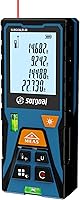 SGSURGOAL Laser Distance Meter 196ft ±2mm Accuracy LCD Backlit, Area Volume Pythagorean Modes, Class II Electronic Tape Measure for DIY Construction