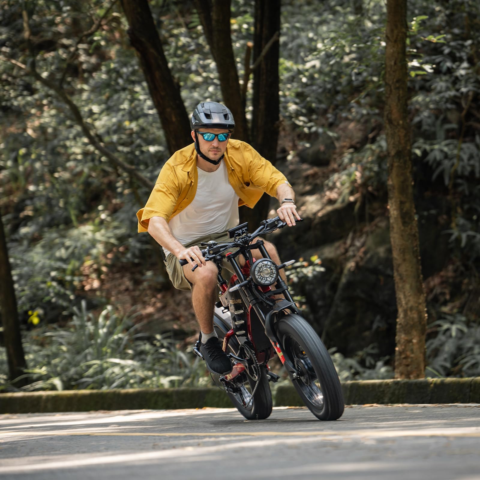 RZOGUWEX Bicicletta elettrica, 20 pollici 160NM Dual Motor Off-Road EBIKE per adulti con batteria agli ioni di litio staccabile da 48 V 30 AH, doppio freno a idraulico