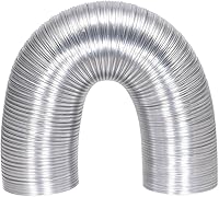 Vista 8 de Eastman Ventilación para secadora ArmorFlex de 8 pies, conducto de aluminio flexible con abrazaderas, semirrígido, 69028