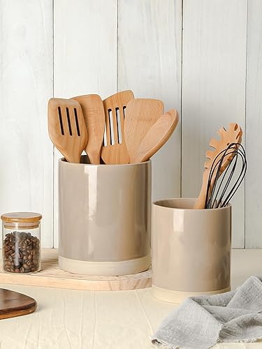 Miniatura 2 de famiware Milkyway - Soporte para utensilios de cocina para encimera, 7.2 + 5.8 pulgadas, utensilios de cocina de cerámica para encimera, organizador