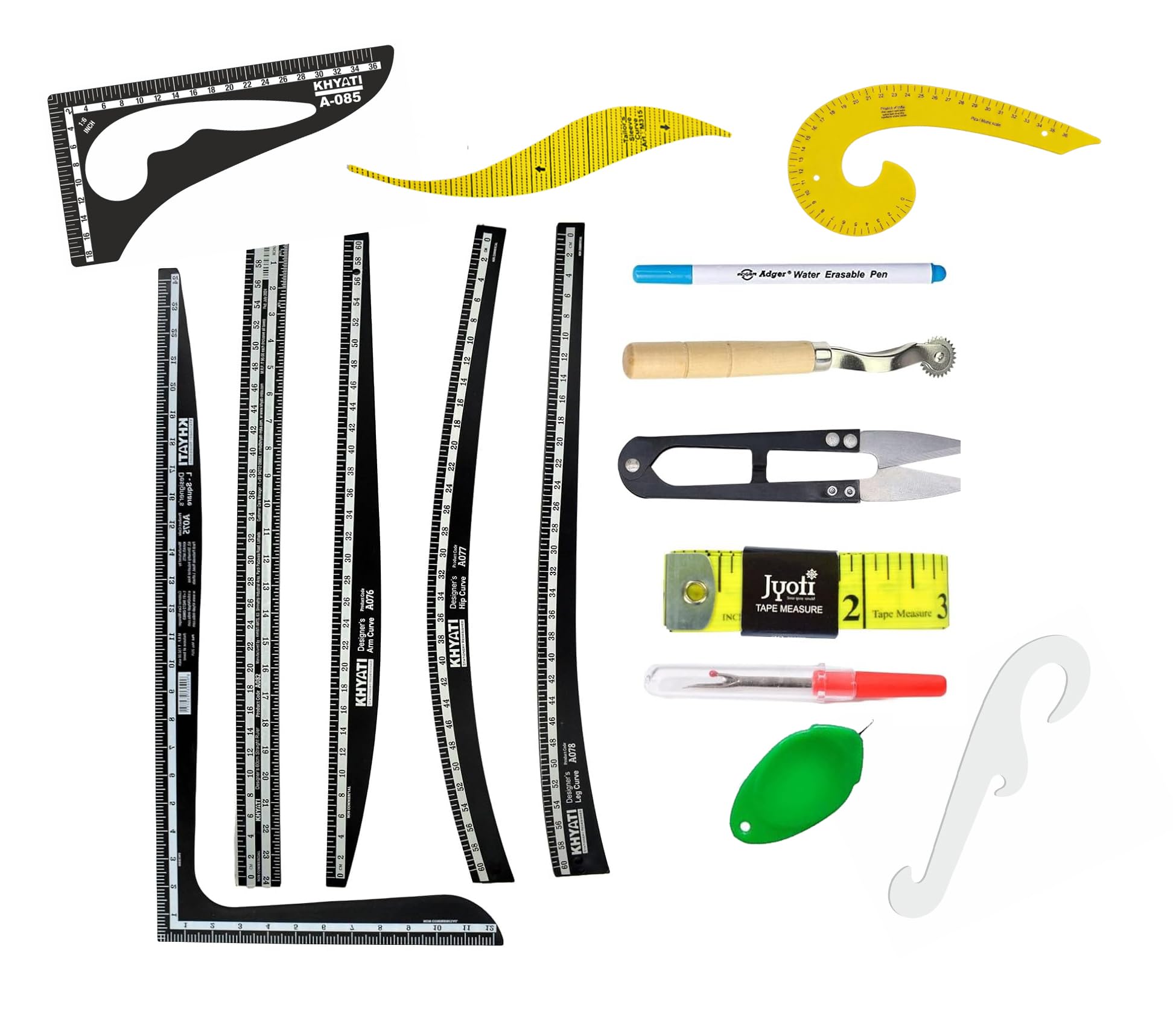 Tailoring Scale Full Set 15,Plastic Tailoring Scale Kit French Curve Scale | Pattern Making For Fashion Design and Stiching material Neck Design Scale-image-40