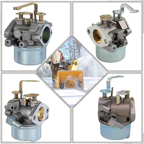 Miniatura 4 de PROCOMPANY - Carburador de repuesto para trituradora Tecumseh, compatible con los modelos HM80-155654S HM80-155657S HM80-155658S, trituradora de