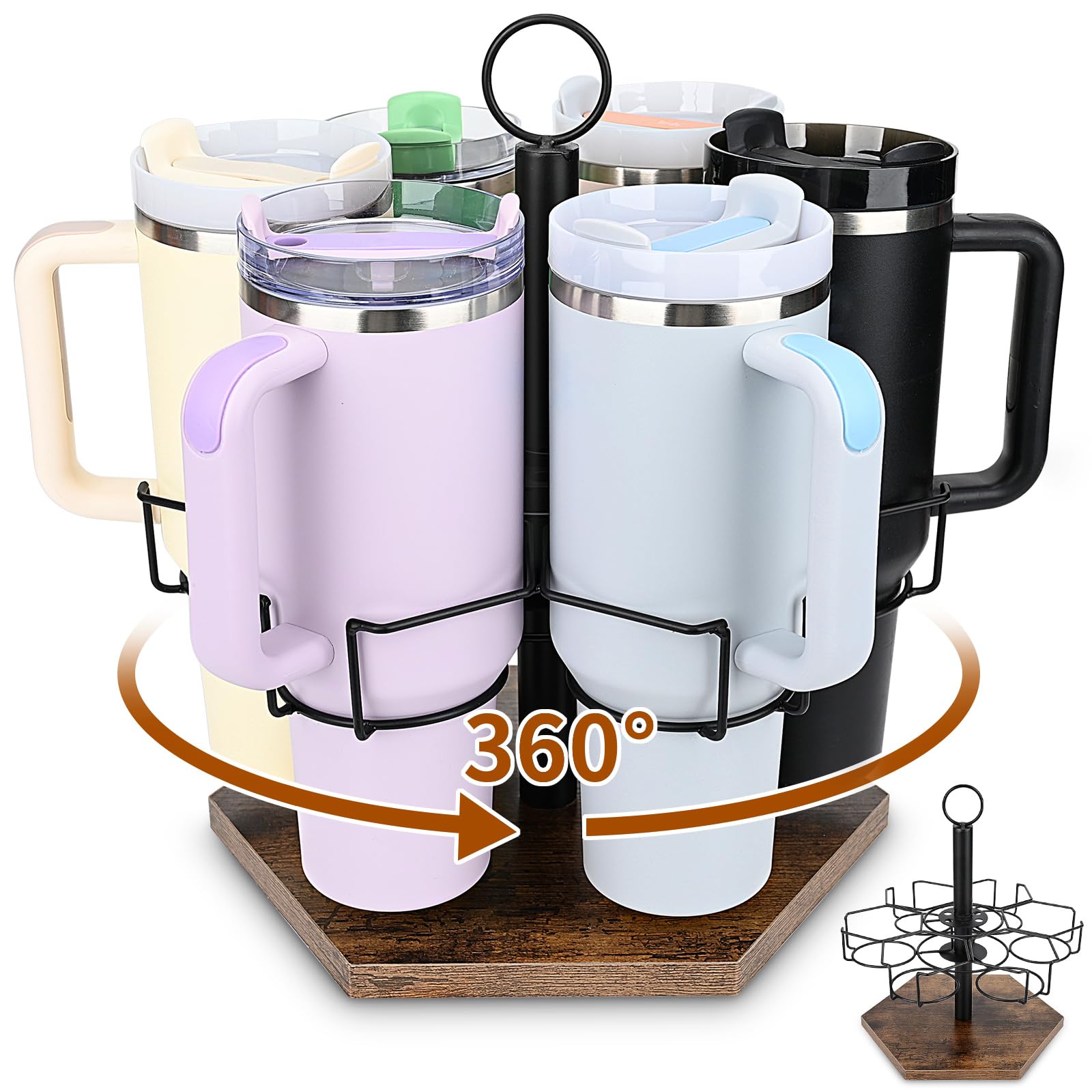 Portabottiglie per Stanley Cup, 12 tasche di grande capacità, organizer per bottiglie d'acqua, può contenere tazze di varie dimensioni per bicchieri Stanley, borsa pieghevole portatile da appendere
