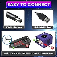 Vista 6 de Almohadilla de baile para un solo jugador, alfombrilla antideslizante para Nintendo Wii Gamecube, con conector NGC para consola WII, adecuada