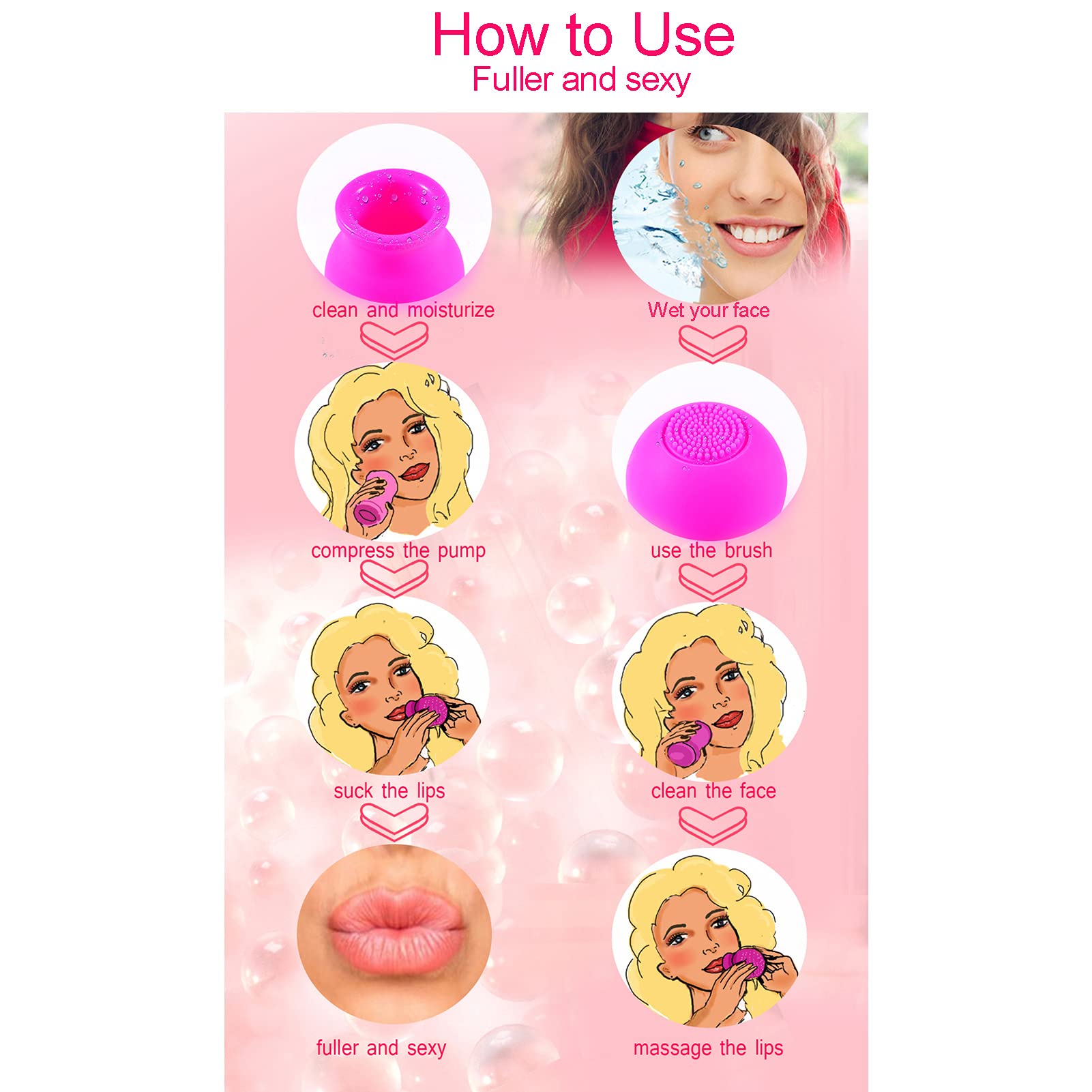 Lip Plumper per Labbra Dispositivo di Allenamento Rassodamento Muscoli Bocca Strumento Sollevamento Viso
