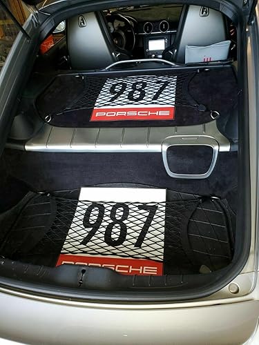 (Cantidad.2) Red de carga organizadora de maletero para PORSCHE CAYMAN 2006-2023  Redes de carga estilo piso para SUV  Organizador de maletero de