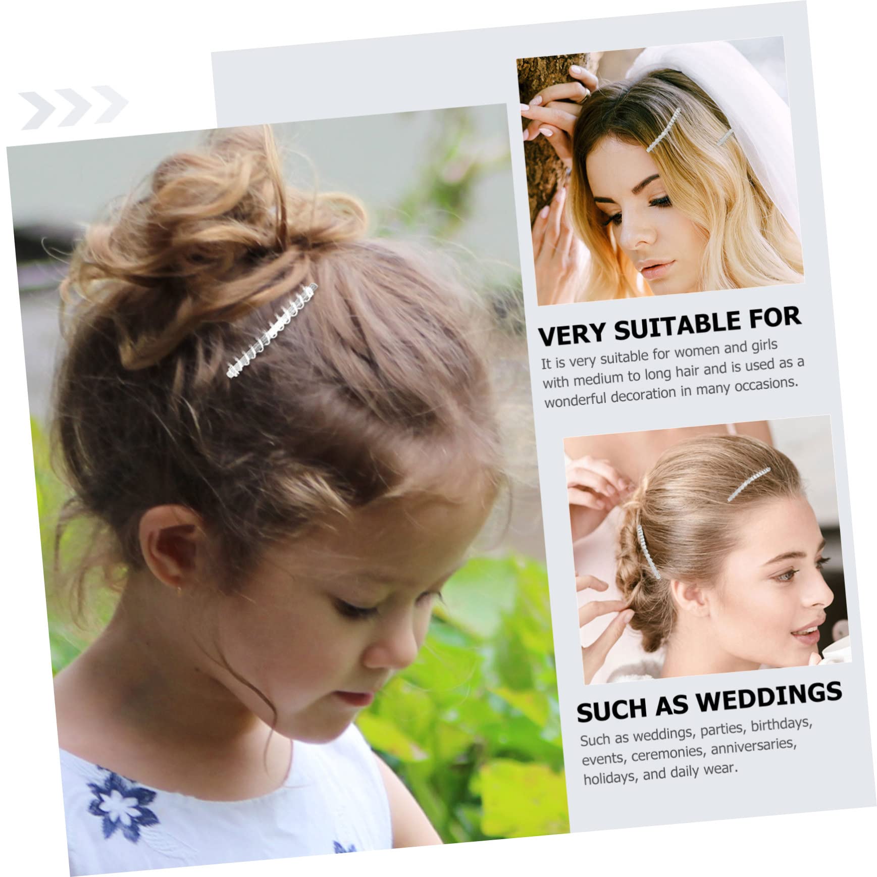 VICASKY 100 Pezzi Pettine Sposa con Decorazioni Floreali Accessorio per Matrimoni e Feste e Portatile per Acconciature Chic