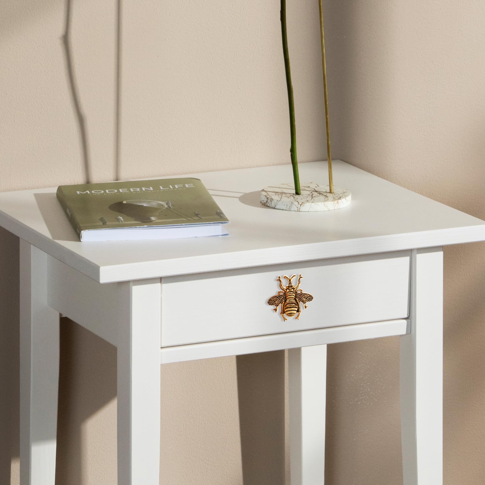 Blanc)Lot De 10 Boutons De Placard Ronds Colorés En Céramique à Trou