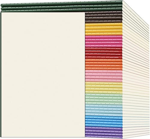 Miniatura 9 de ZCZN Paquete de 12 cuadernos coloridos en blanco a granel, diarios A5 con 12 colores, 60 páginas/30 hojas, 8.3 x 5.5 pulgadas, papel liso, cuadernos