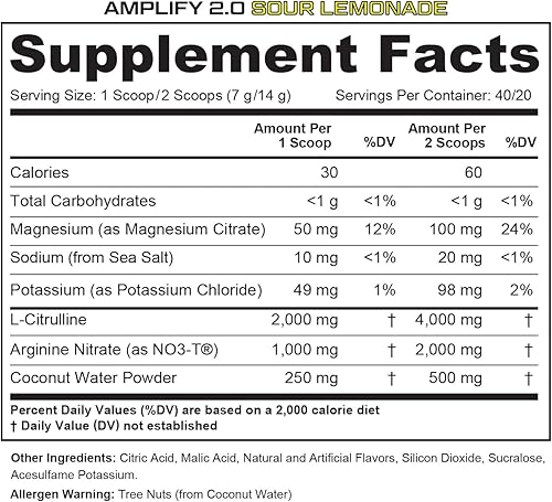 Vista 15 de Cutler Nutrition Amplify Pump Pre Entrenamiento Sin Cafeína Óxido Nítrico Booster que contiene arginina y citrulina pre-entrenamiento para bombas