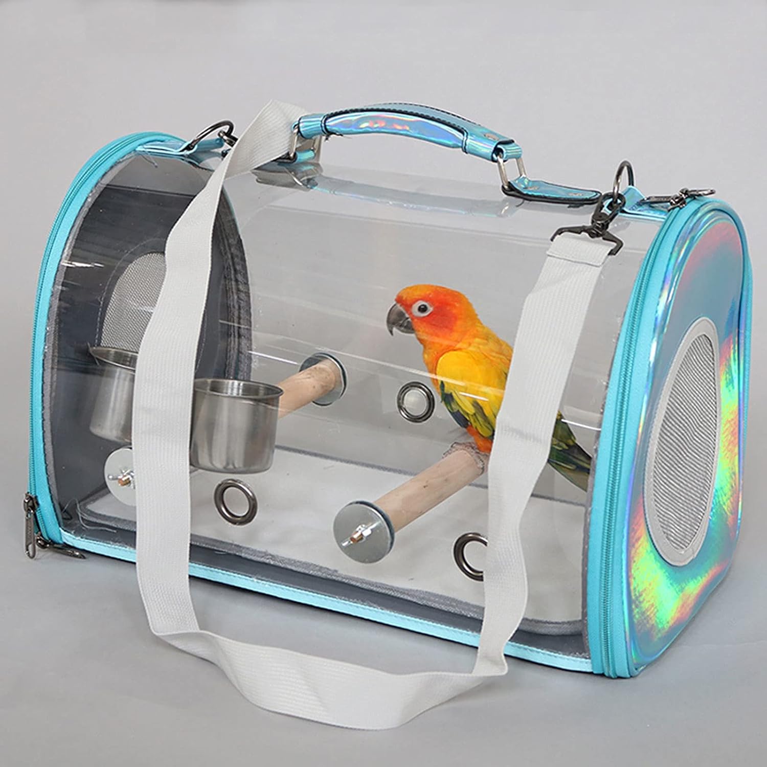 Bird Cage Pet Bird Parrot Carrier Transparent Breathable Travel Cage Lightweight Bird Carrier Bird Travel Cage Bird Travel Cage