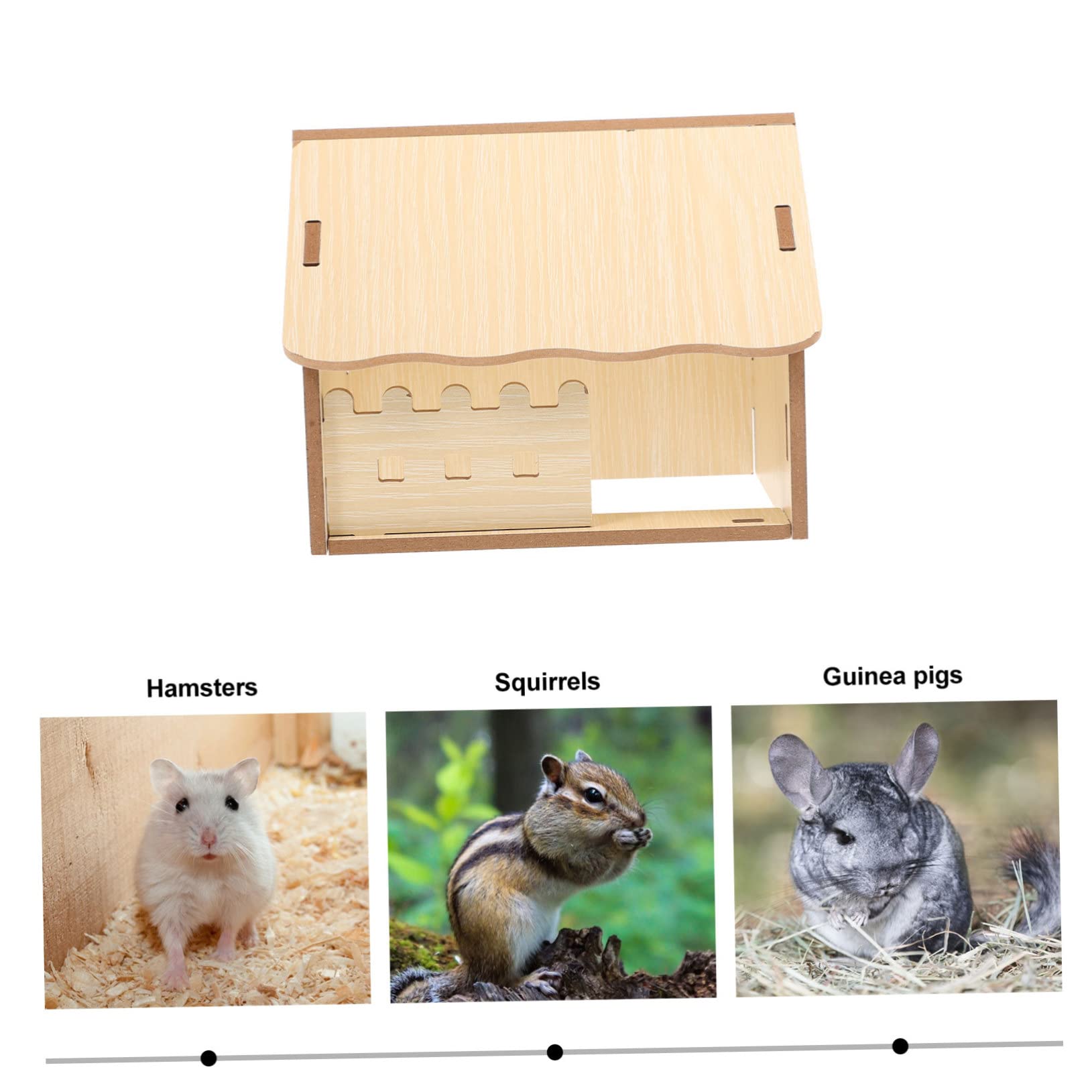 INOOMP Casetta in Legno Khaki per Ratti e Piccoli Animali, Cabina