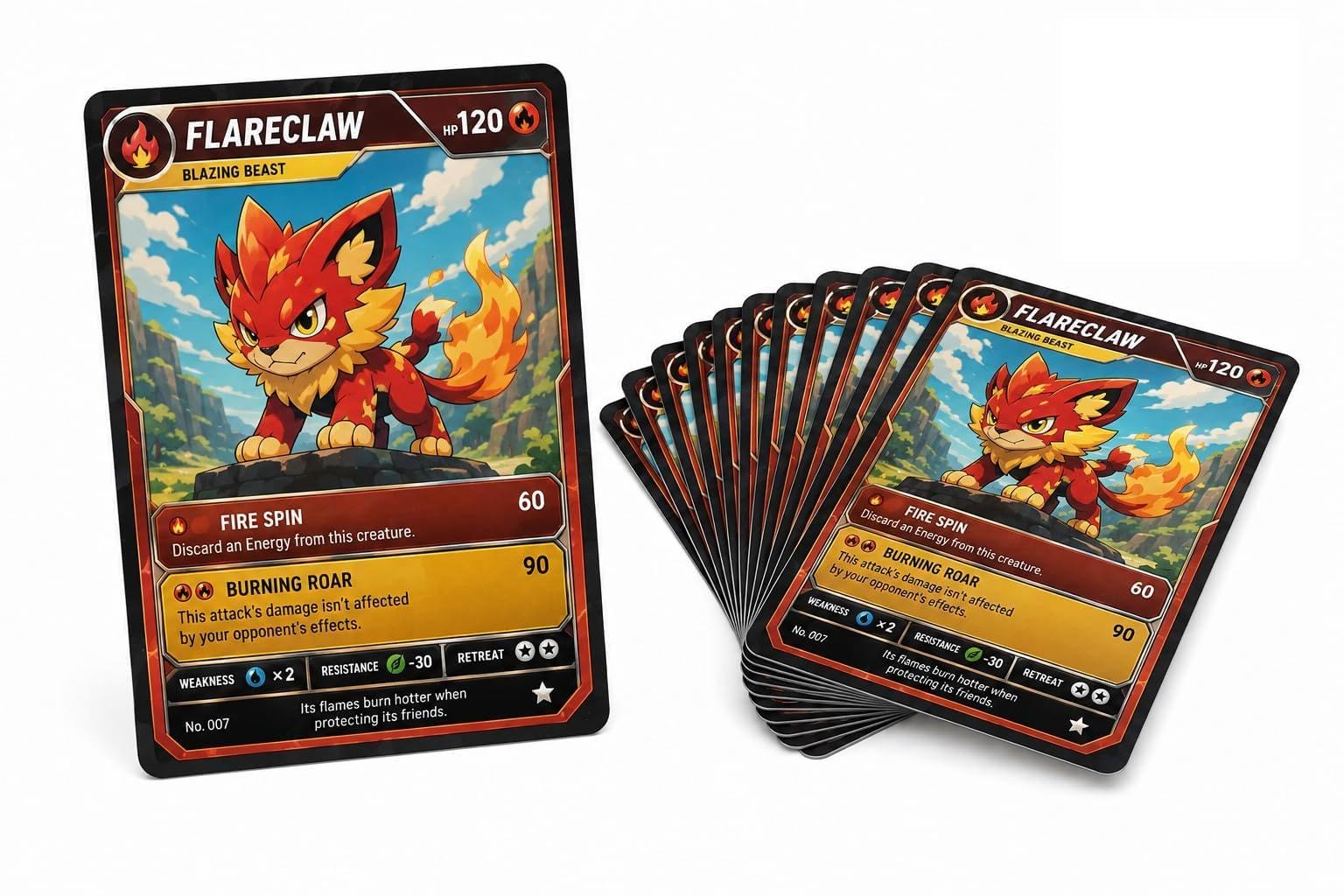 Custom Trading Cards (Pack of 12) – Personalised TCG Style Cards with Your Photo & Design – Anime, Fan Art & Gaming Inspired Custom Collectible Cards Poke Card Gift (3.5" x 2.5" Double Sided)